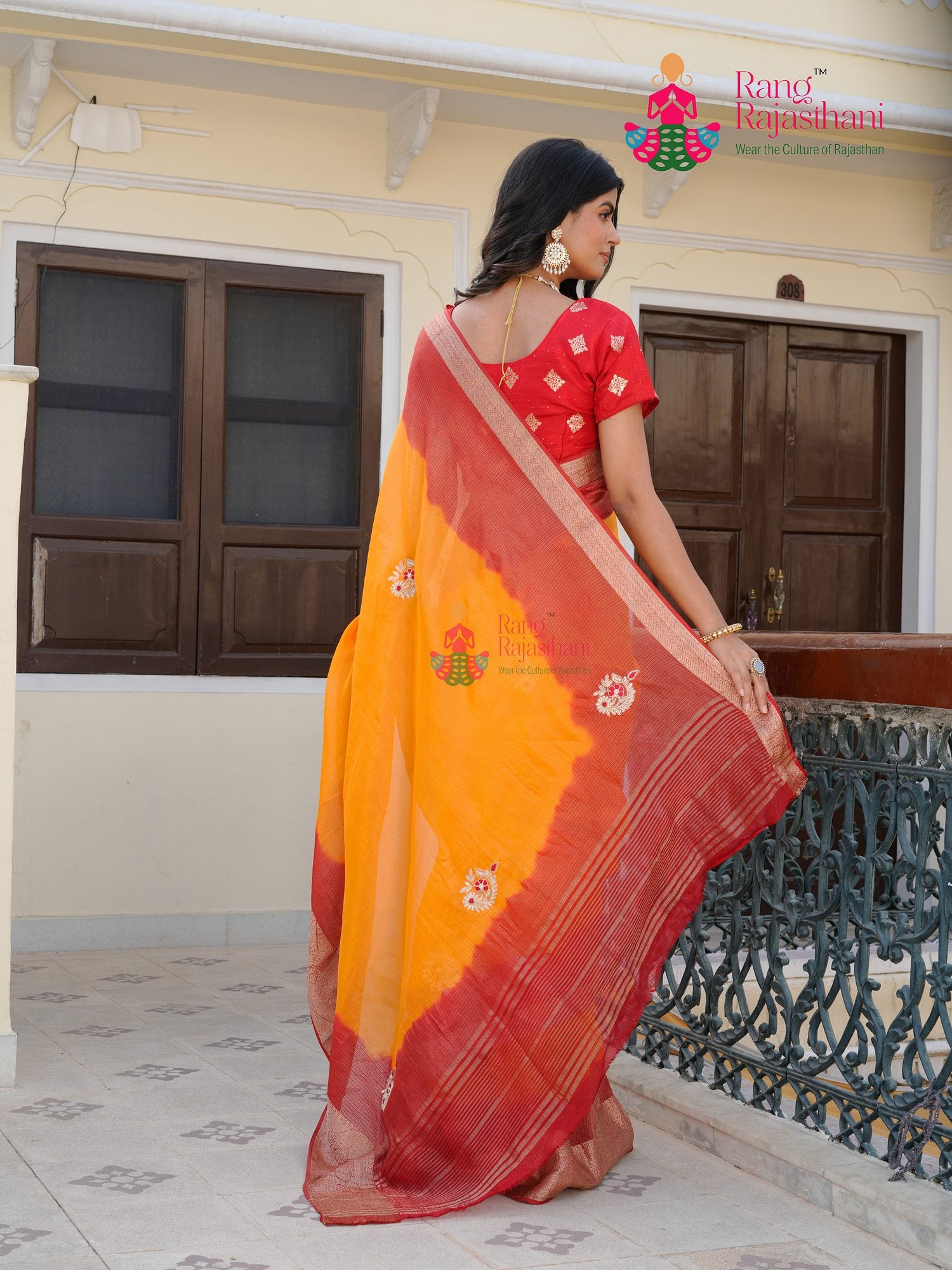 Yellow Pila saree — Celebration saree | Rang Rajasthani