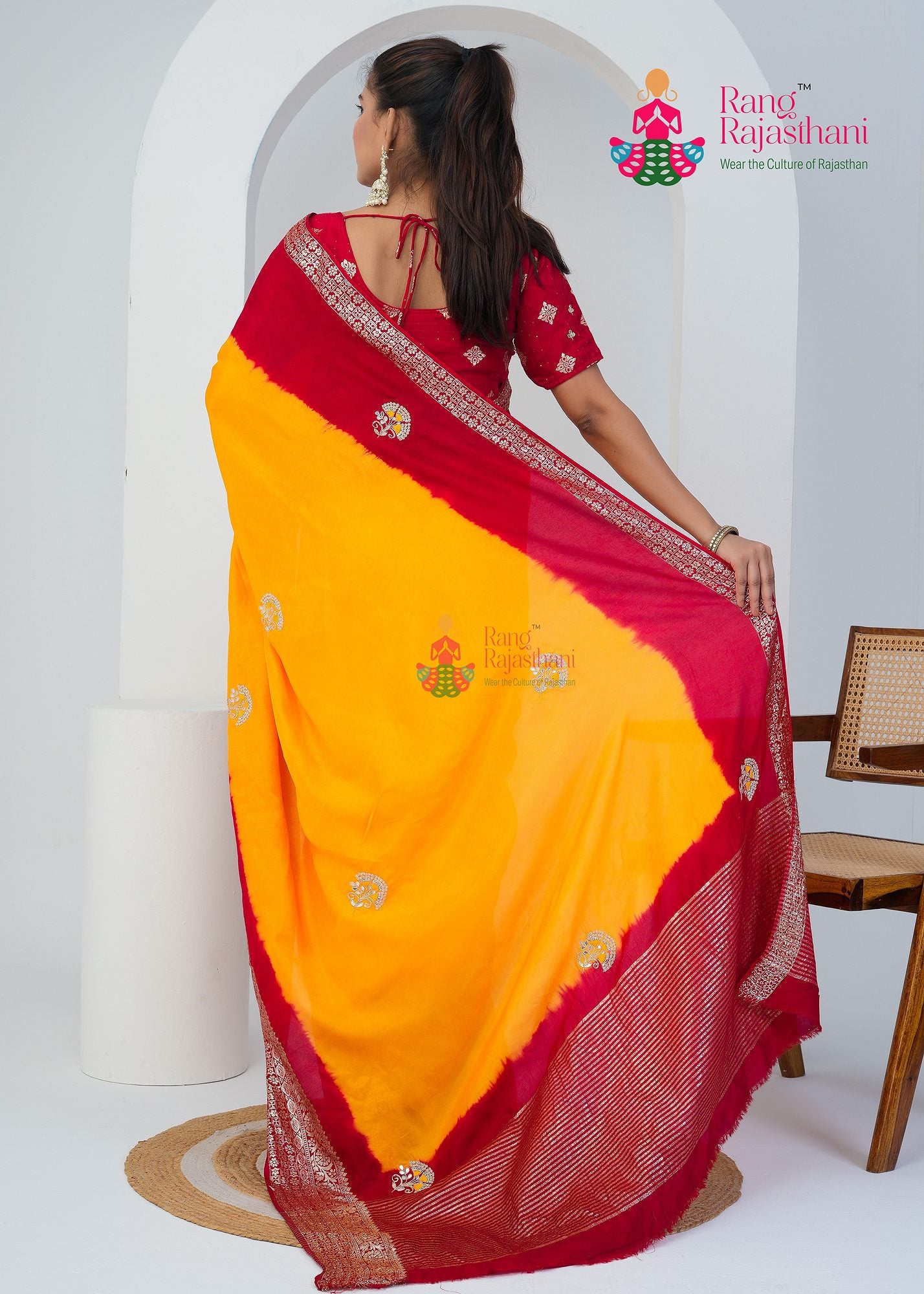Yellow Pila Saree— Festive Saree | Rang Rajasthani saree
