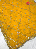 Yellow Chiffon Gota Patti Saree for Haldi Ceremony | Traditional Edit