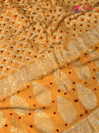 Yellow Pure Dola Silk Bandhani Gharchola Saree for Festive Wear | Premium Collection