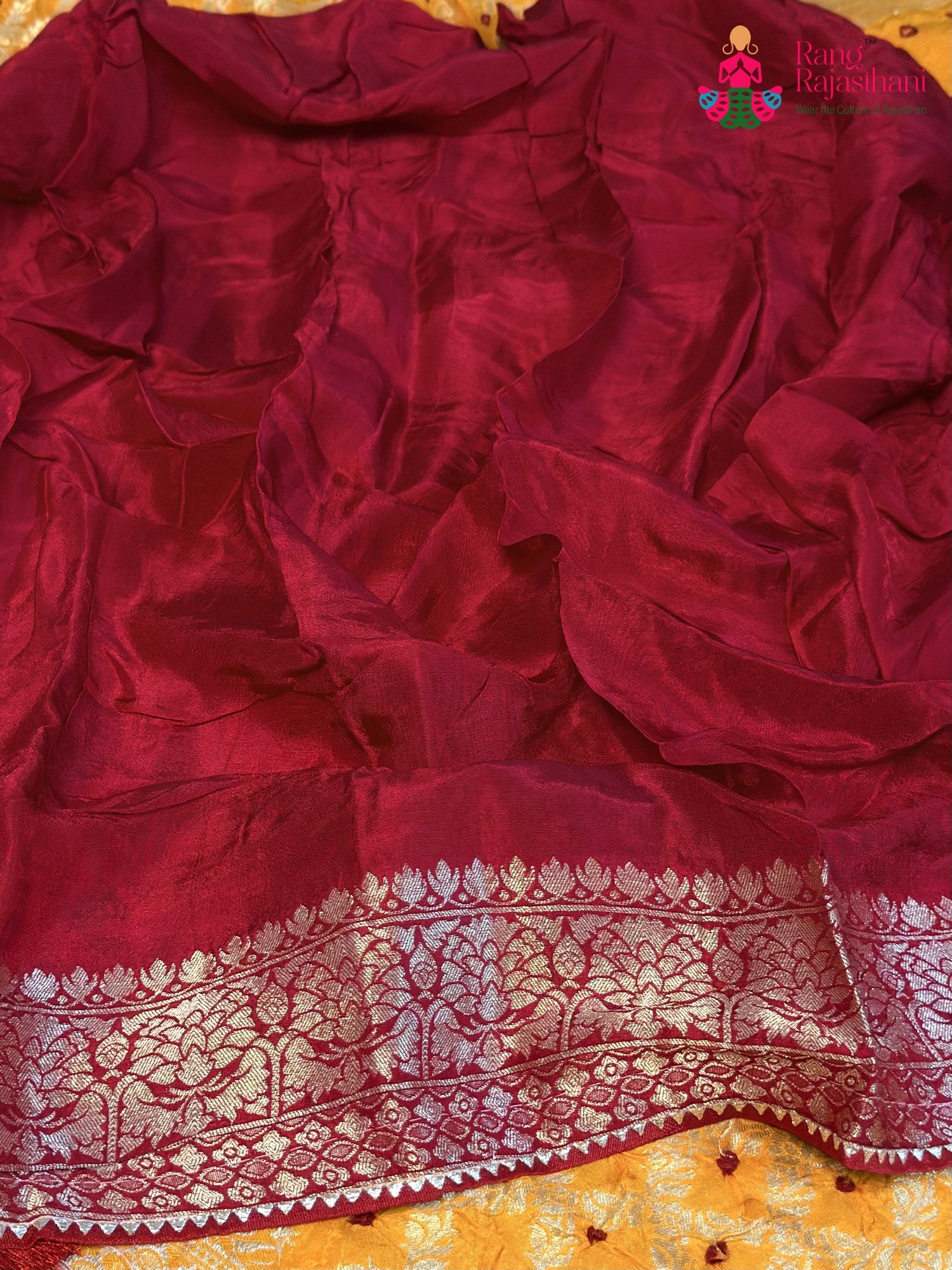 Yellow Pure Dola Silk Bandhani Gharchola Saree for Festive Wear | Premium Collection
