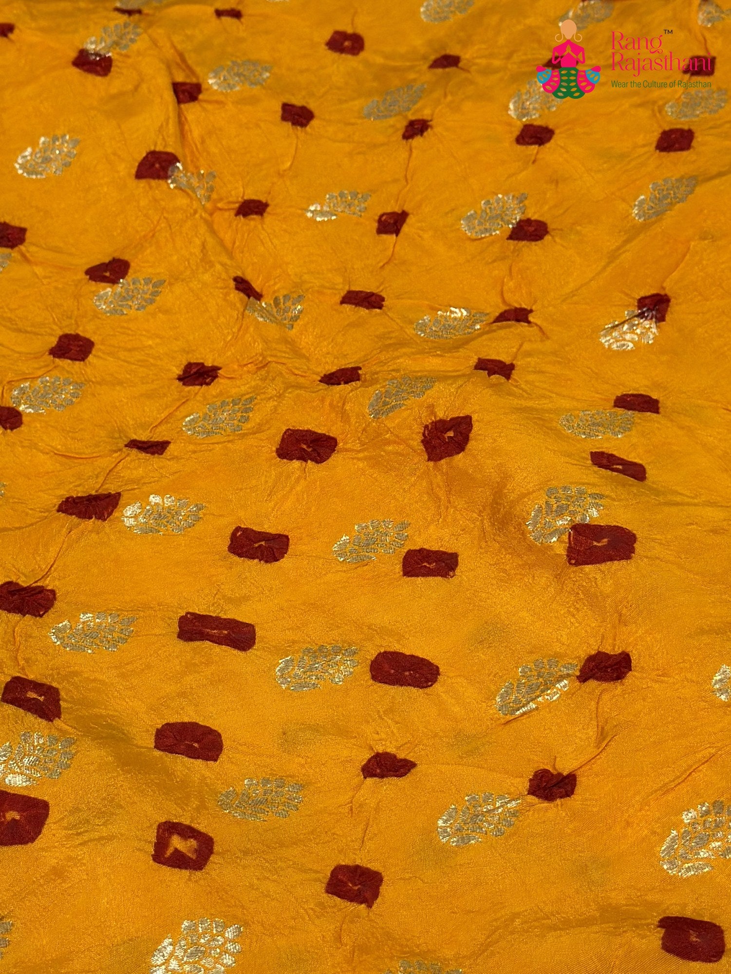 Yellow Pure Dola Silk Bandhani Chunri Saree for Haldi Ceremony | New Arrival