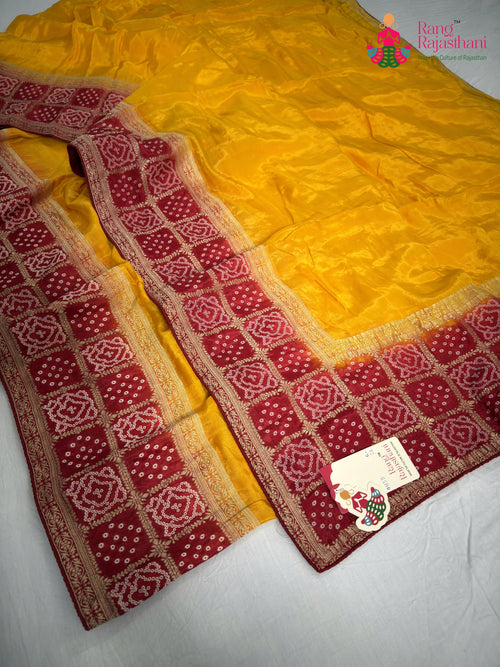Yellow Pure Russian Silk Banarasi Zari Weave Saree : Pure Calm main-image