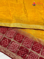 Yellow Pure Russian Silk Banarasi Zari Weave Pila Saree for Motherhood Ceremony | Latest Pick