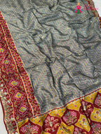 Yellow Pure Russian Silk Gota Patti Saree for Mehendi Ceremony | Customer Favourite
