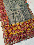 Yellow Pure Russian Silk Gota Patti Saree for Mehendi Ceremony | Customer Favourite