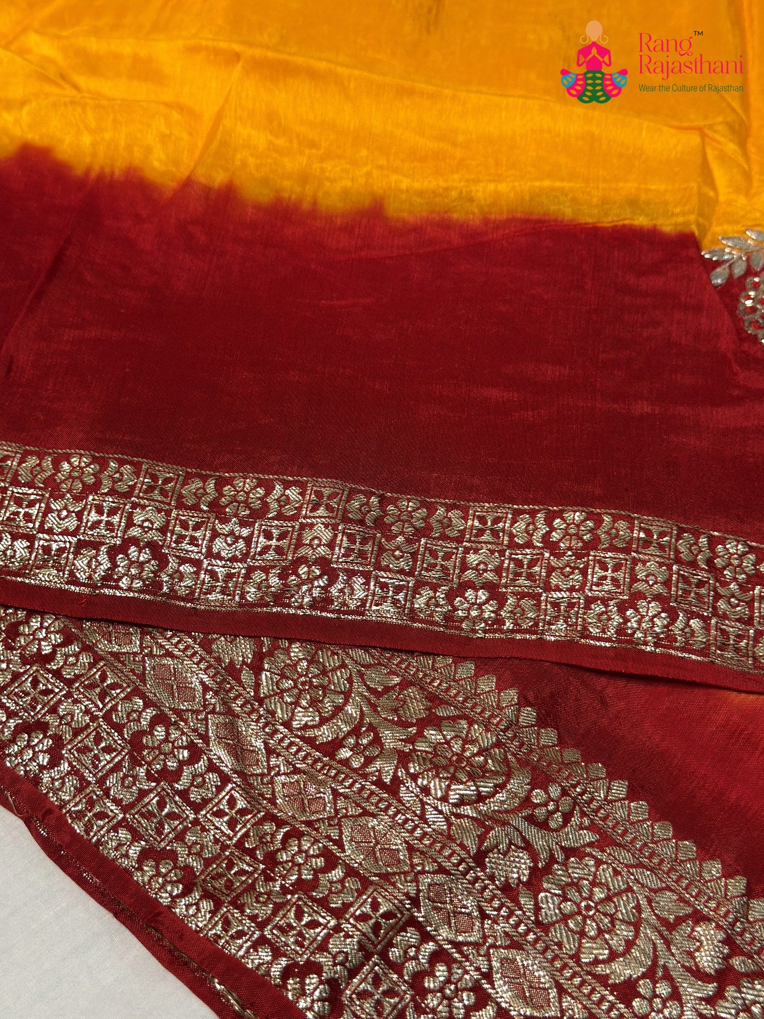 Yellow Pure Russian Silk Hand Embellishment Pila Saree for Motherhood Ceremony | Wedding Saree