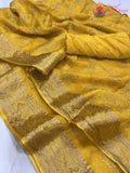 complete look of yellow saree 