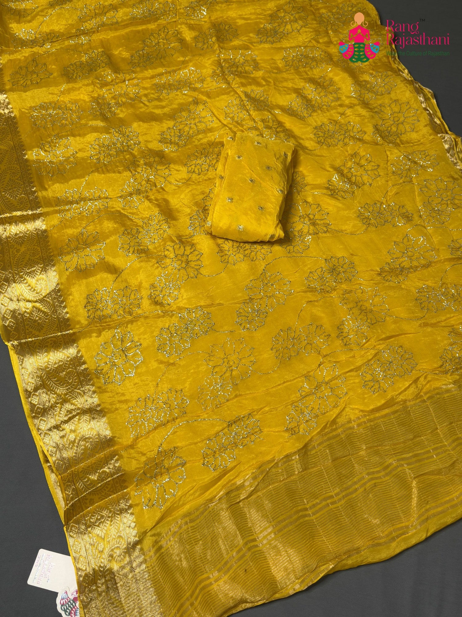 Yellow Pure Ho Silk Zari Embroidery Saree for Haldi Ceremony | Designer Pick