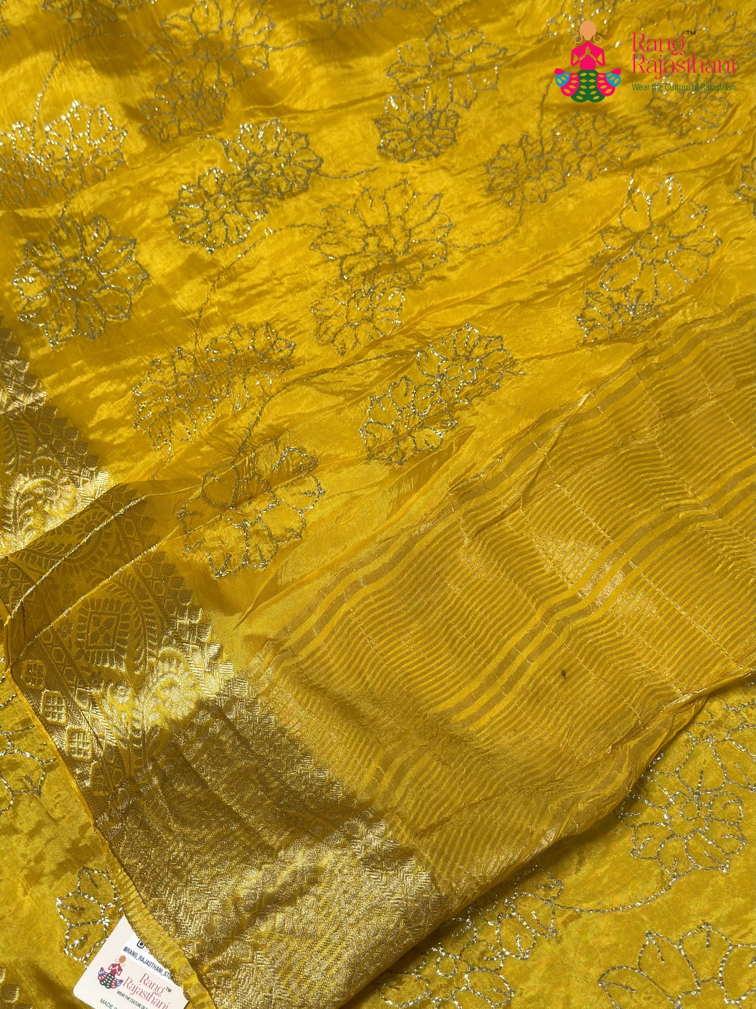 Yellow Pure Ho Silk Zari Embroidery Saree for Haldi Ceremony | Designer Pick