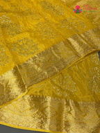 Yellow Pure Ho Silk Zari Embroidery Saree for Haldi Ceremony | Designer Pick