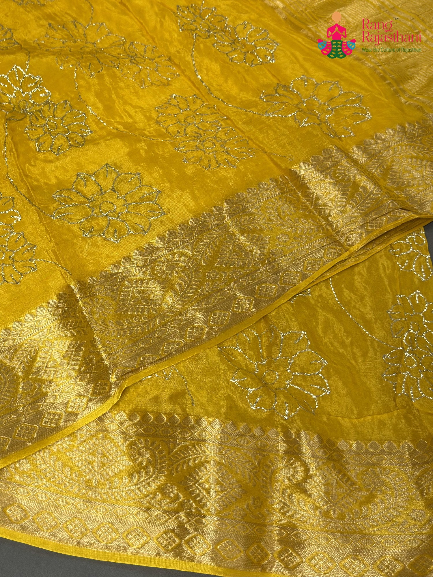 Yellow Pure Ho Silk Zari Embroidery Saree for Haldi Ceremony | Designer Pick