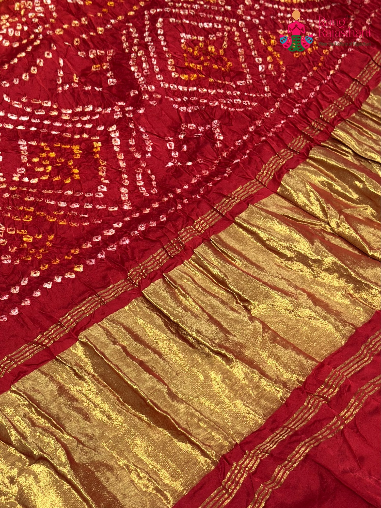 Yellow Semi Gajji Silk Bandhani Gharchola Pila Saree for Motherhood Ceremony | Wedding Edit