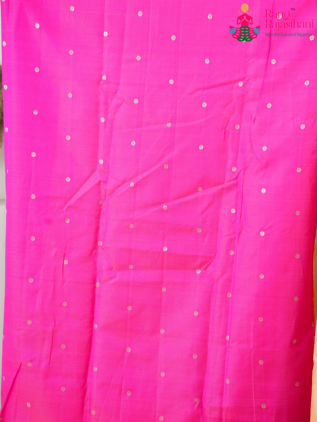 Yellow SyntheticSilk saree with BanarasiZari pleats view