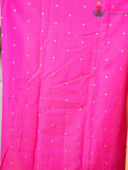 Yellow SyntheticSilk saree with BanarasiZari pleats view