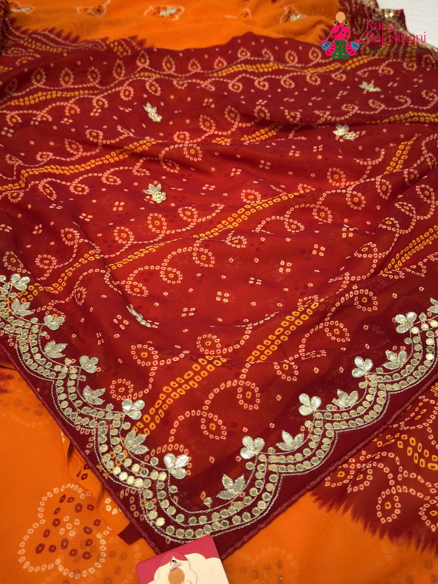 Yellow Synthetic Gota Patti Pila Saree for Motherhood Ceremony | Shop Online