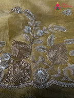 Yellow Synthetic Hand Embellishment Saree for Bridal | Signature Edit