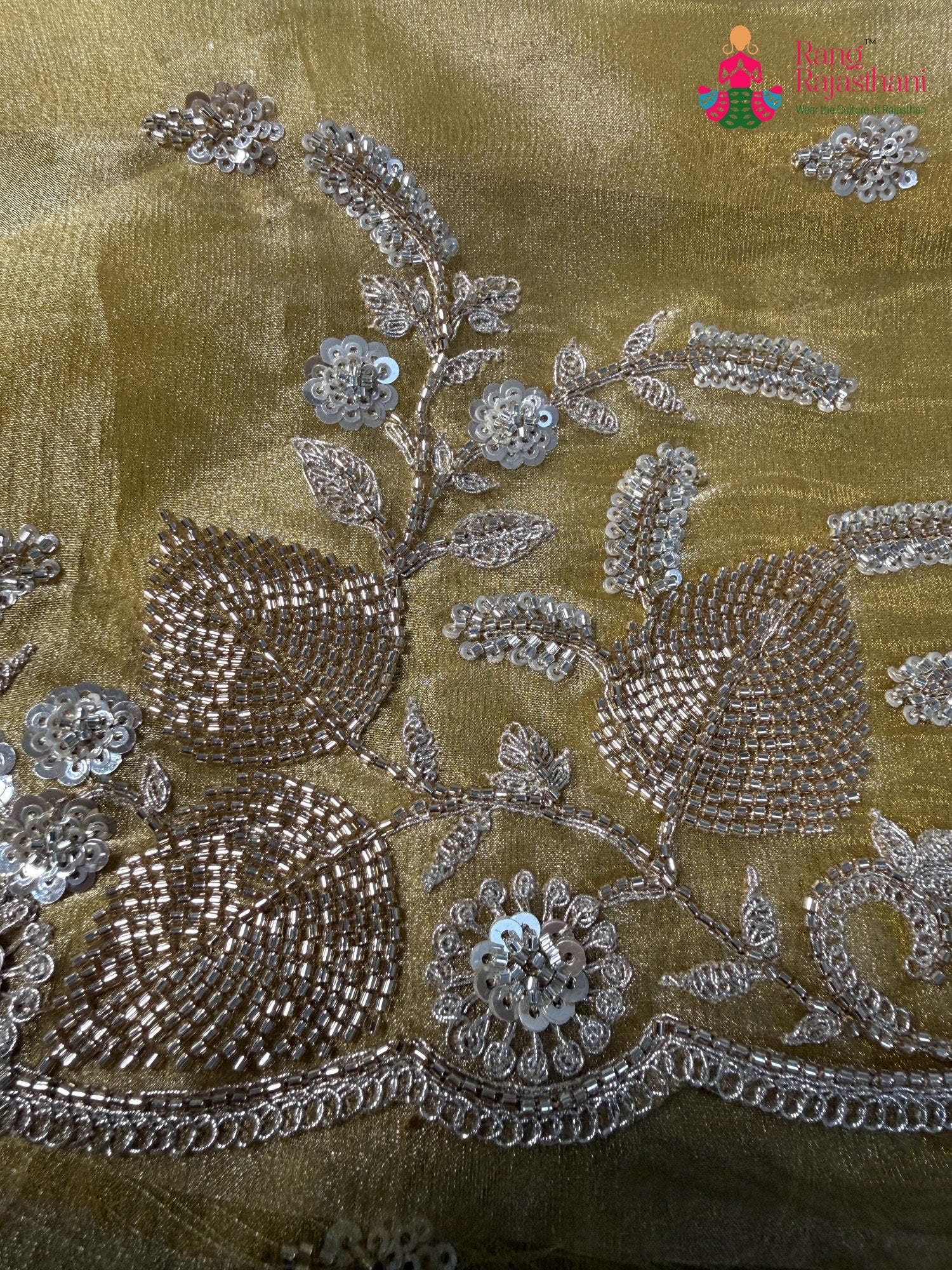 Yellow Synthetic Hand Embellishment Saree for Bridal | Signature Edit