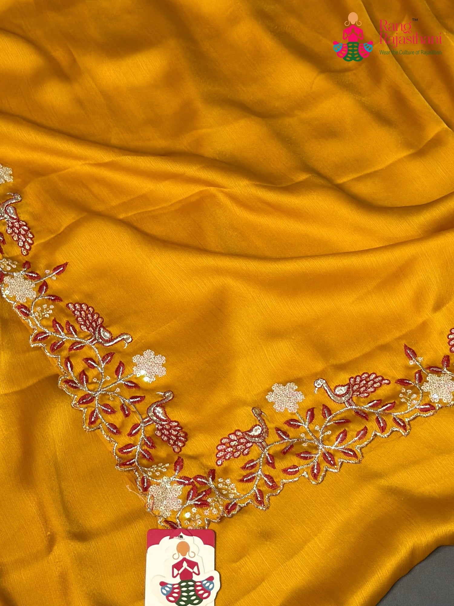 Yellow Synthetic Zari Embroidery Saree for Haldi Ceremony | Ethnic Luxe